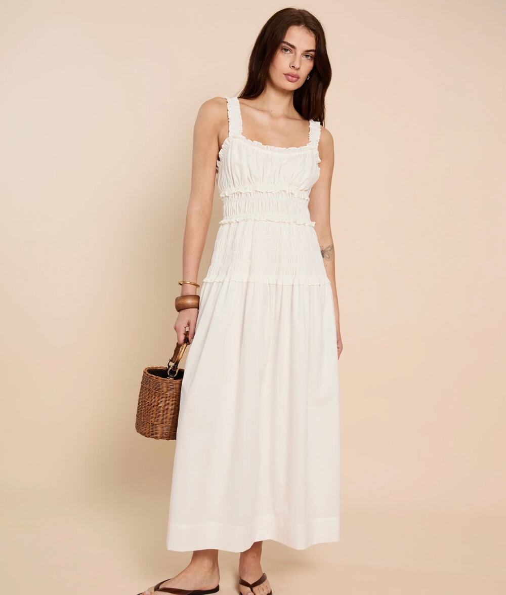New O.P.T freya cotton white maxi dress $160 M